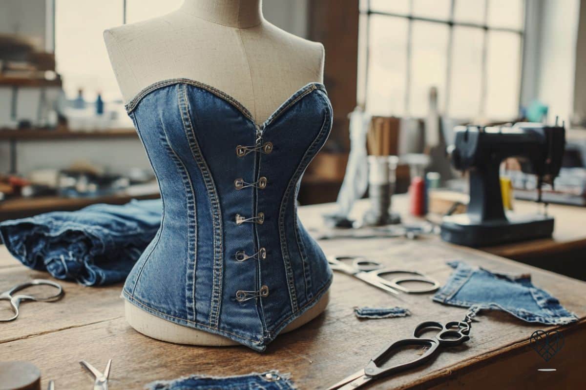 Upcycling leicht gemacht: So nähen Sie ein modisches Korsett-Top aus alten Jeans