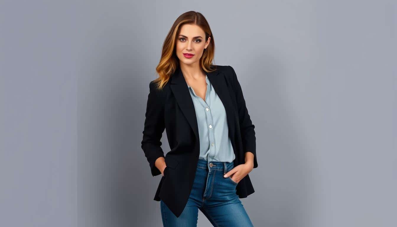 jeans mit blazer kombinieren